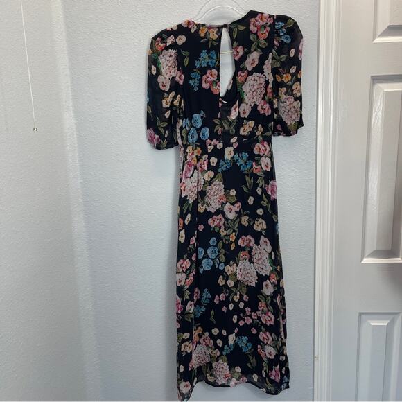 Maeve Puff-Sleeve Midi Dress Floral - Picture 10 of 12